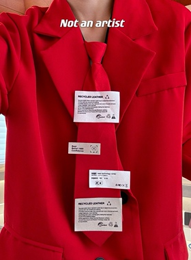 高级恶搞服装英文标签领带