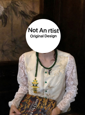 新国风东方韵味亭子阁楼流苏吊坠黄鹤楼玉石项链不对称小众百搭