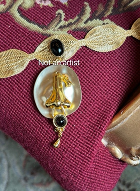 金属鼻子吊坠重工金丝网项链