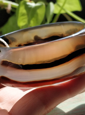 天然巴西老料玛瑙手镯