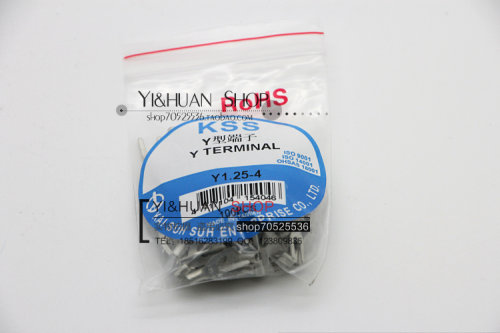 原装台湾凯士士KSS冷压Y型端子Y1.25-3SG 紫铜镀锡 100pcs - 图3