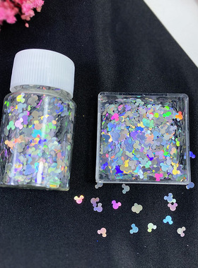 镭射银闪片星星心形蝴蝶滴胶饰品