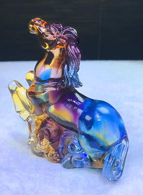 琉璃十二生肖全套招财马生肖马摆件工艺品高档家居装饰品生日礼物
