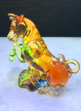 琉璃十二生肖全套招财牛生肖牛摆件工艺品高档家居装饰品生日礼物