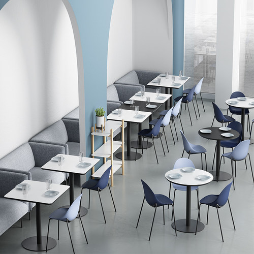 森川家具餐饮商用奶茶店咖啡小方桌餐厅汉堡店甜品肯德基桌椅组合 - 图0