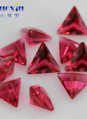 玻璃直三角彩色组合 直角三角形尖底梧州人造宝石裸石饰品装饰钻