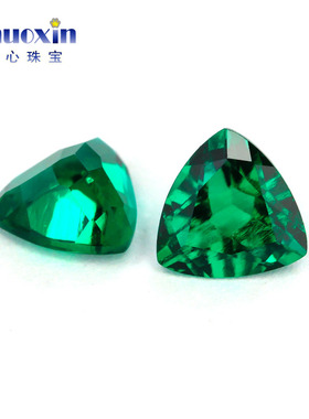 肥三角合成赞比亚祖母绿裸石 实验室培育彩宝水热法人造再生宝石