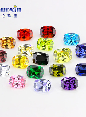 肥长方合成锆石多色组合裸石