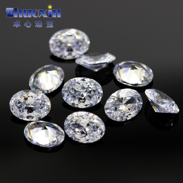 蛋形白色锆石裸石戒面 椭圆形合成立方氧化锆旦形CZ仿钻饰品主石,淘宝优惠券,粉丝福利购,淘宝优惠卷