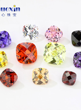 肥正尖龟合成锆石多色组合裸石