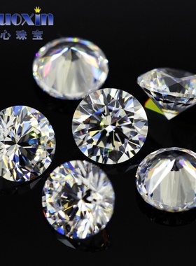 美国进口正品莫桑石圆形戒面