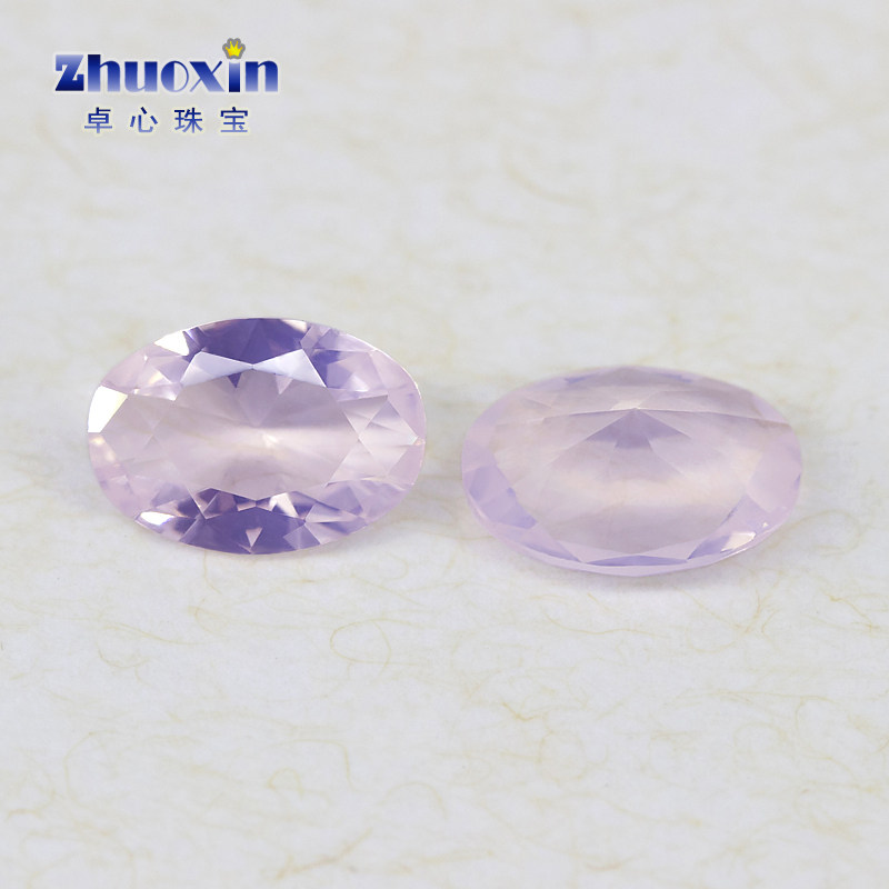 蛋形浅粉蛋白玻裸石 浅粉玉玻璃椭圆形尖底戒面首饰镶嵌配石DIY,淘宝优惠券,粉丝福利购,淘宝优惠卷