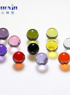 无孔圆珠锆石多色组合散珠
