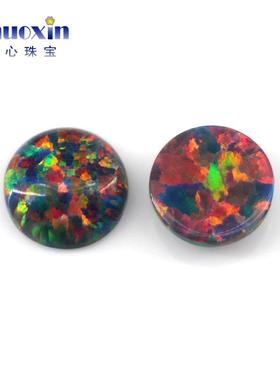 OP15欧珀平底橙红色圆形素面裸石