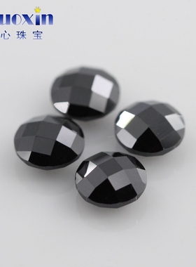 黑锆多形状组合 合成立方锆黑色镶嵌首饰裸石圆形心形枕型方形A*A