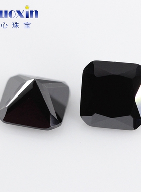 diy正方形黑色裸石水晶钻