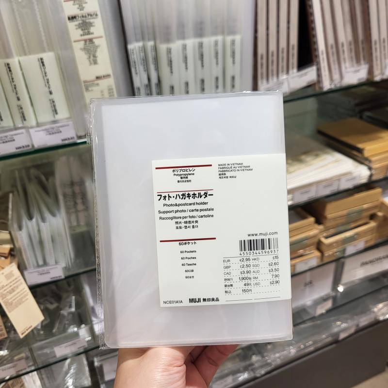 香港正品 无印良品MUJI 高透明薄膜相册照片5寸 PP收纳明信片册本 - 图0