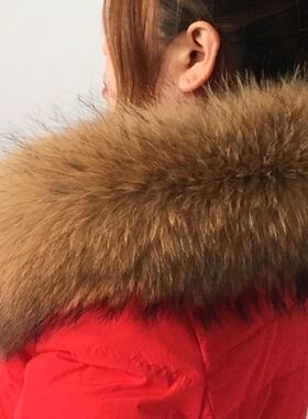 皮草超大毛领子真皮毛帽条
