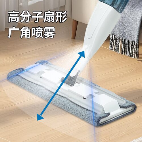 可夹布喷水拖把干湿两用拖布毛巾木地板加消毒液夹板平板喷雾拖把 - 图0