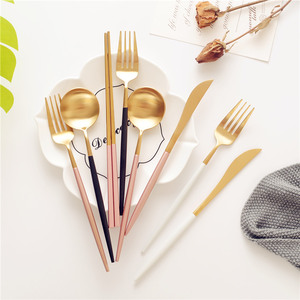 网红刀叉勺两三件套装