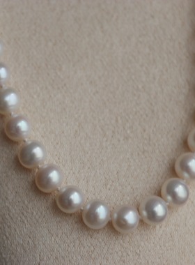 天然淡水珍珠项链s925纯银