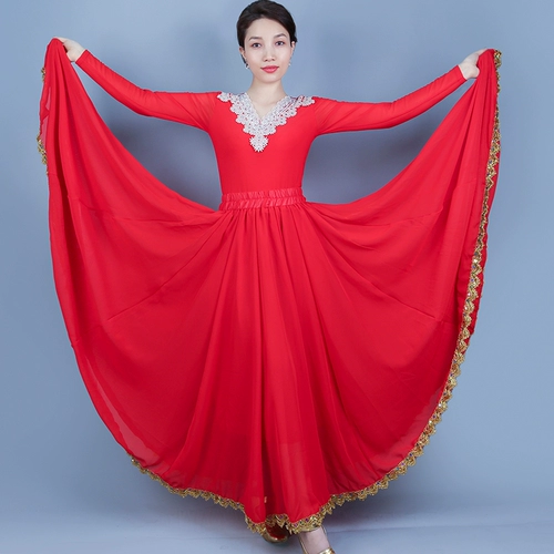 Шифоновый золотой костюм, этническая длинная юбка