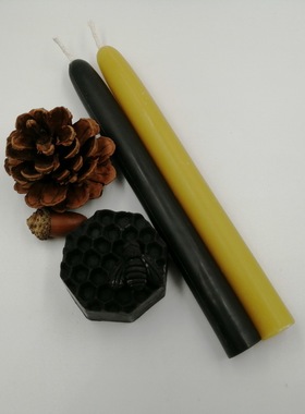 黑色蜂蜡天然手工创意蜡烛杆蜡