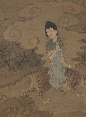 张敦礼九歌图卷古代神像国画字画横幅微喷仿古复制手卷装饰画