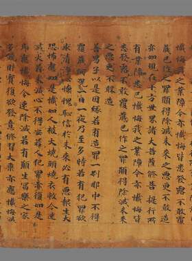 敦煌遗书写经法藏 金光明最胜王经卷第三 复古书法字画小楷复制品