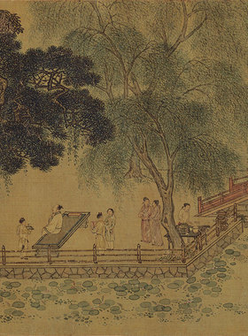 南宋佚名汉宫秋图复古书法字画宣纸画芯高清微喷仿古复制长卷装裱