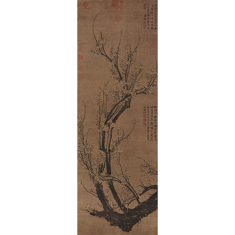 元 王冕 墨梅图 南枝春早图 复古书法水墨花卉高清微喷复制装饰画,淘宝优惠券,粉丝福利购,淘宝优惠卷