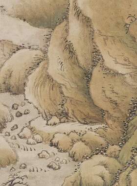 清王时敏倣王维江山雪霁图复古山水国画微喷仿古复制装饰挂画