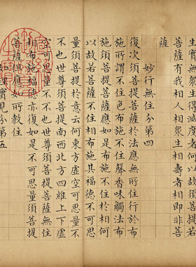 清 张若霭 临王谷祥金  经册复古书法字画高清微喷仿古字帖装裱