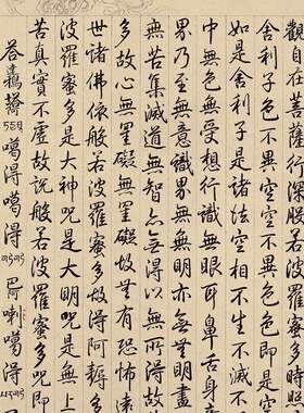 乾隆挂轴观音大士像并心经图