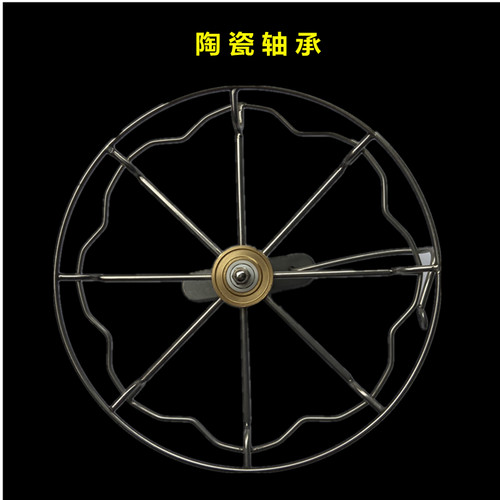 八卦渔轮手拨轮盘车轮微铅筏钓轮谷麦手拔江钓轮轴承版不锈钢护圈 - 图2