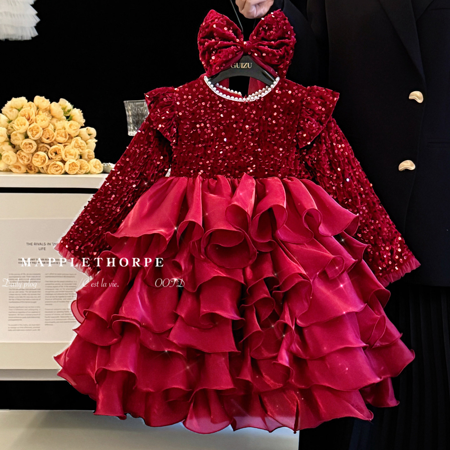 绝美女童公主裙冬季高端加绒亮片连衣裙儿童洋气生日宴高级礼服裙,淘宝优惠券,粉丝福利购,淘宝优惠卷