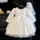 高定缎面公主裙女童夏装高端女宝宝生日连衣裙儿童一周岁礼服裙子
