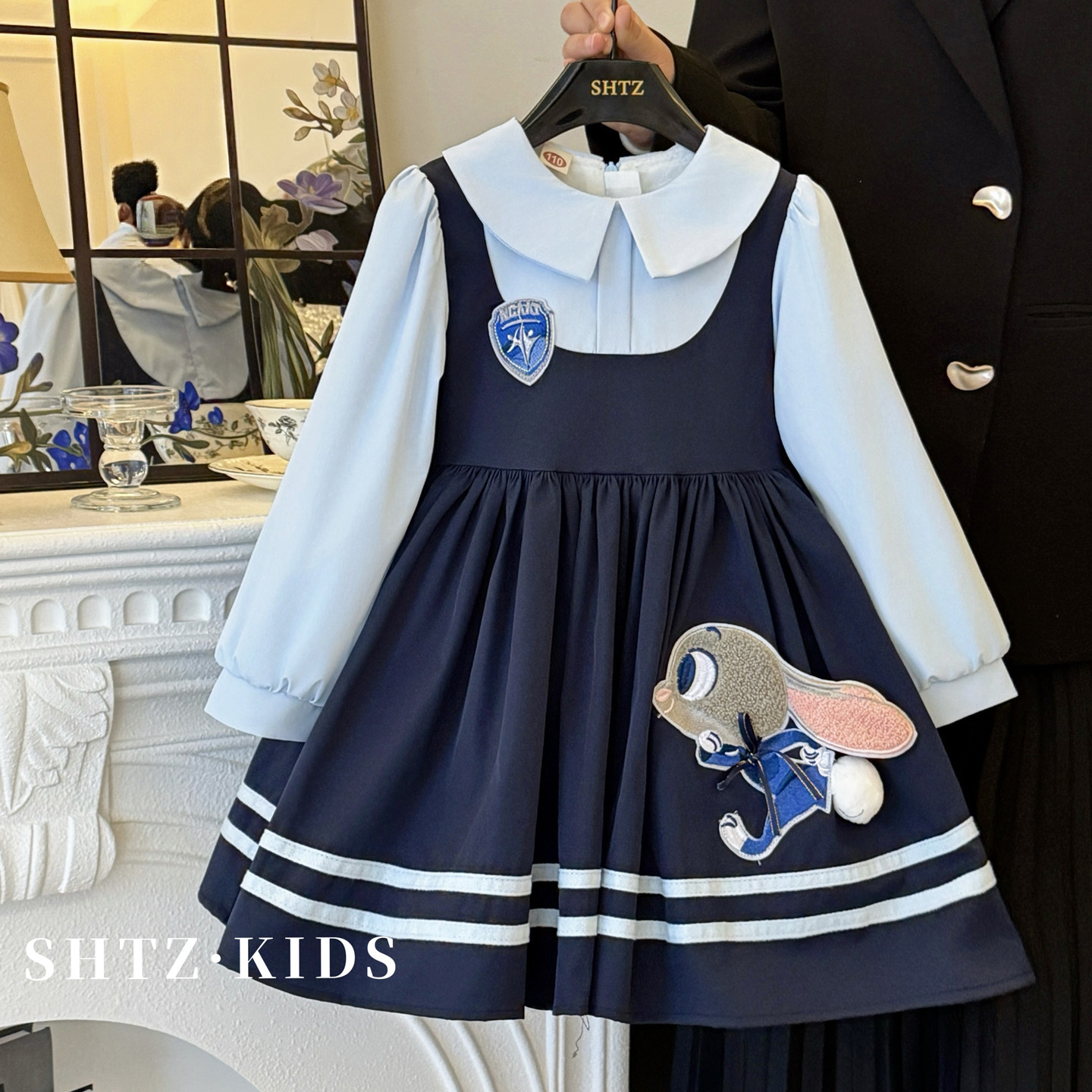 女童朱迪连衣裙冬装儿童兔子警官cos服装洋气jk加绒洛丽塔公主裙,淘宝优惠券,粉丝福利购,淘宝优惠卷