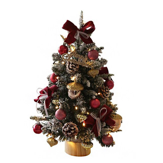 Árbol de Navidad PE mezcla de adornos de juego de nieve que cae