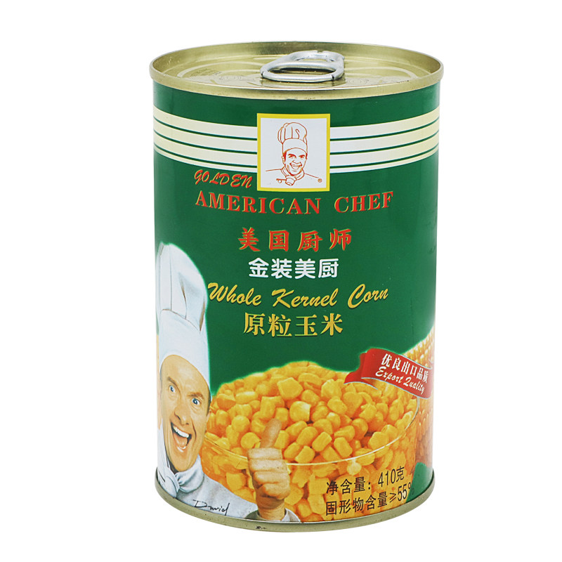 美国厨师原粒玉米粒罐头整箱410g*24罐玉米烙榨汁玉米轻食即食,淘宝优惠券,粉丝福利购,淘宝优惠卷