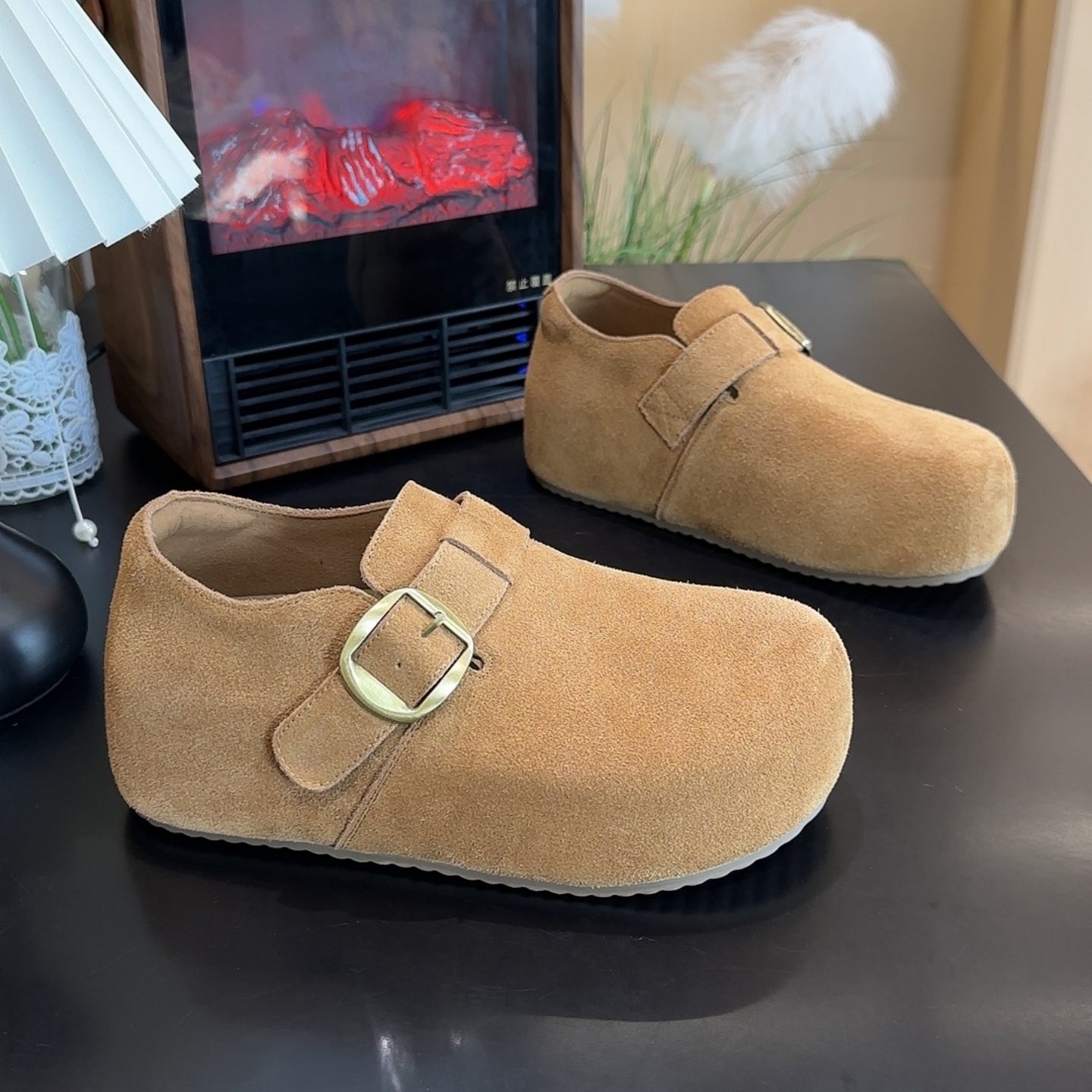 5.5cm内增高厚底勃肯鞋2025冬季新款丑萌大头绝美全包真皮博肯鞋,淘宝优惠券,粉丝福利购,淘宝优惠卷