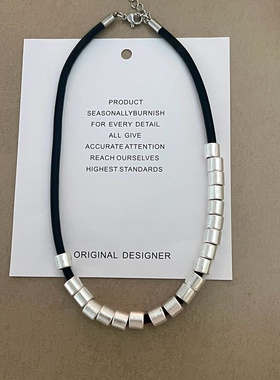 冷淡风金属感项链潮酷转运圈锁骨链个性气质小众设计感高级轻奢女