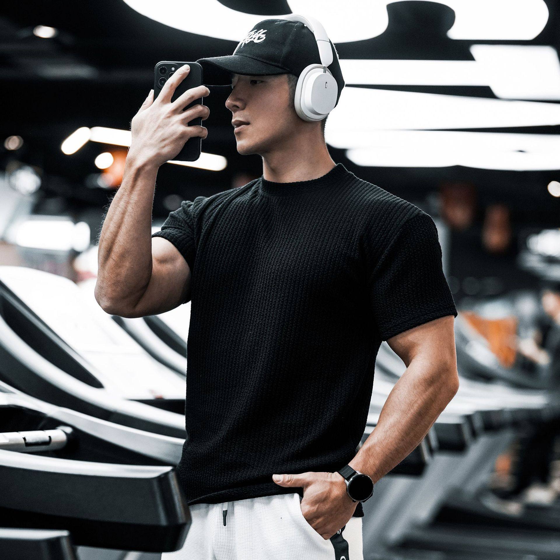 春夏新款美式运动短袖男士休闲跑步锻炼健身速干弹力纯色光板T恤,淘宝优惠券,粉丝福利购,淘宝优惠卷