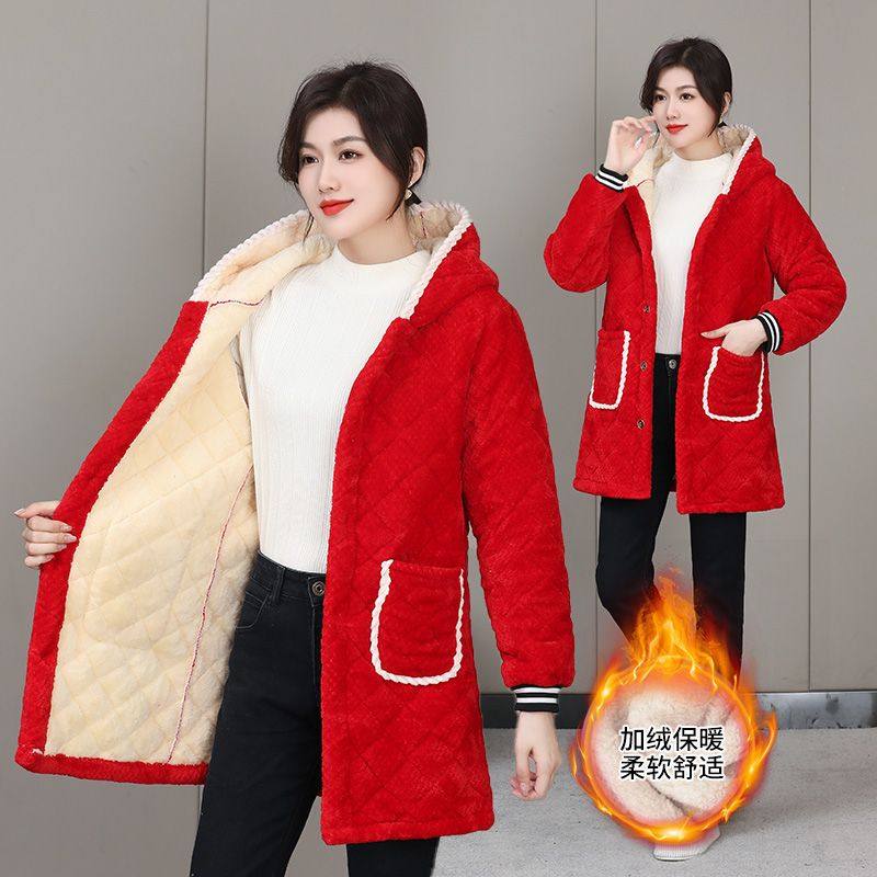 冬天罩衣加绒成人工作服家用厨房长袖围裙男女加厚大褂可外穿外套,淘宝优惠券,粉丝福利购,淘宝优惠卷