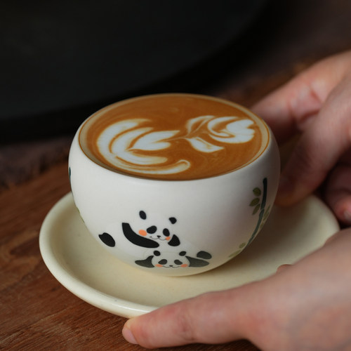 手绘蛋蛋杯◢叶子手作本来不该有咖啡杯女士个人手作拉花杯咖啡杯 - 图2