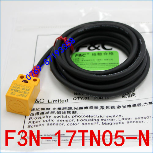 嘉准F&C接近开关F3N-17TN05-N/N2/P/P2 R2M三线NPN常开PNP常闭24V - 图0