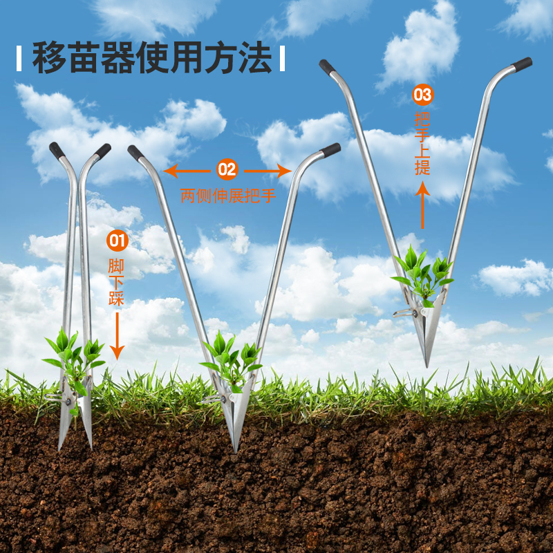 栽苗器移苗器万能种植幼苗神器移植器农用工具手动种菜移栽器瓜苗 - 图2