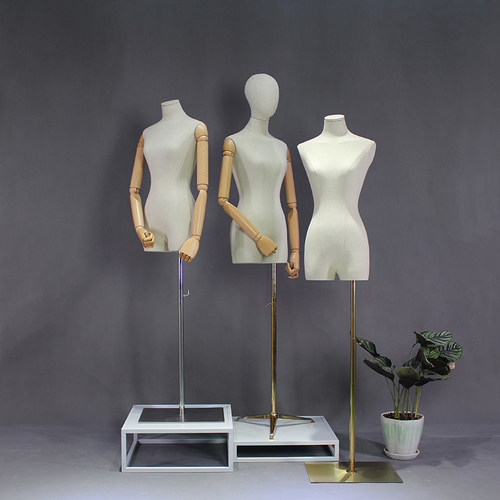 锁骨模特道具女韩版服装店半身衣服展示架橱窗模特架婚纱展示假人 - 图0