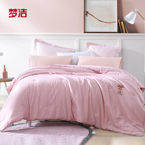 梦洁春秋被全棉四季纯棉大豆纤维被夏凉被空调被双人被芯梦洁家纺 - 图0