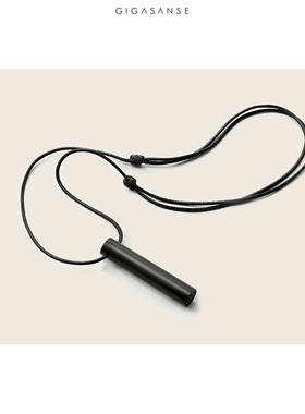 原创设计风黑檀木百搭刻字吊坠